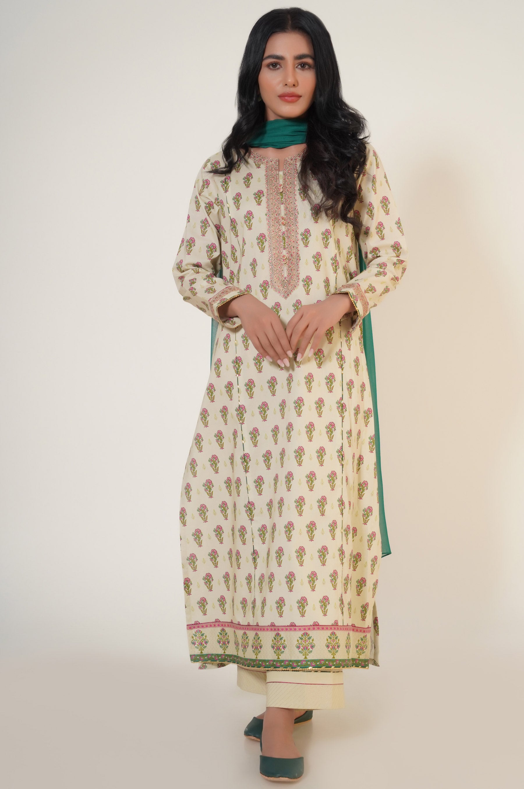 Unstitched 2 Piece Embroidered Mysuri Suit